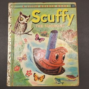 Vintage 1955 Scuffy the Tugboat - Little Golden Book, Simon & Schuster